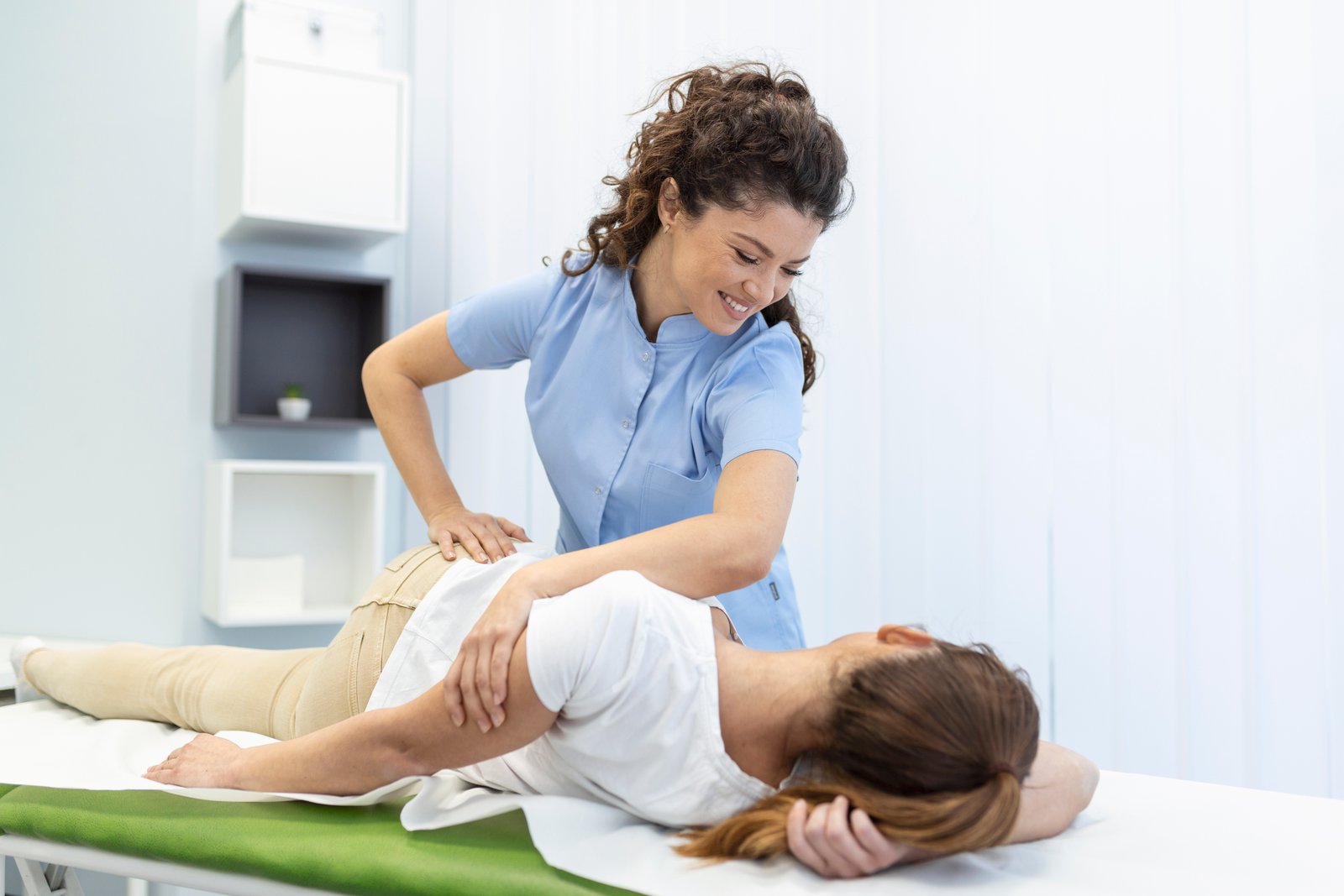 Chiropractor caring for a patient